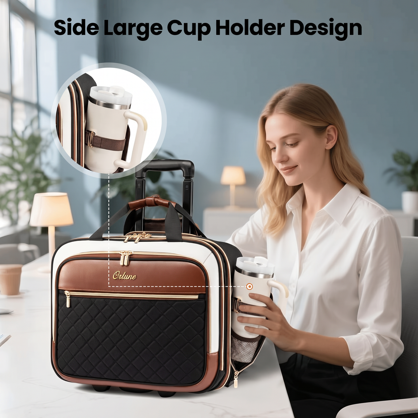 Orlune Laptop Roller Bag